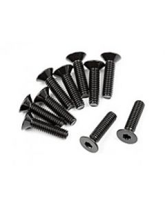 HPI 107375 FLAT HEAD SCREW M2.5x10mm (HEX SOCKET/10pcs)