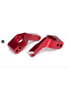 Traxxas 3652X Stub axle carriers, Rustler®/Stampede®/Bandit (2), 6061-T6 aluminum (red-anodized)