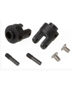 Traxxas 4628R Diff output yokes, black (2)/ 3x5mm countersunk screws (2)/ screw pin (2)