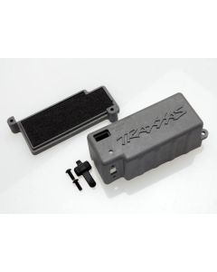 Traxxas 4925X Battery Box (grey ) / adhesive foam chassis pad/ charge jack plug (rubber)
