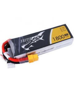 Tattu 4S-1800-75 1800mAh 75C 14.8V Soft Case Lipo Battery (XT60 Plug)
