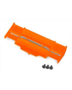 Traxxas 6721T Wing, Rustler® 4X4 (orange)/ 3x8mm FCS (3) 1/10