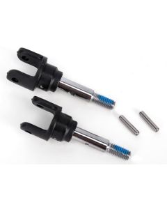 Traxxas 6854X Stub axles, front, heavy duty (2pcs)/ yokes (2)