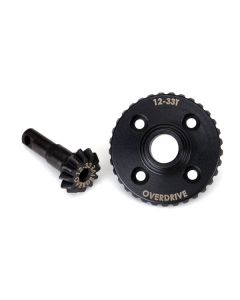 Traxxas 8287 Ring gear, differential/ pinion gear, differential (overdrive, machined) 12T-33T