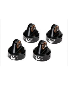 Traxxas 8456 Shock caps, aluminum (black-anodized), Fox® Shocks (4)