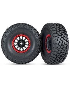 TRAXXAS 8474 Tires and wheels (Splinded 17mm Hex, 6mm Hole), assembled, glued  (2pcs) for Unlimited Desert 1/7
