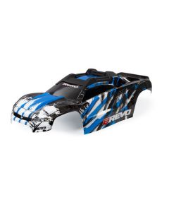 Traxxas 8611X Painted Body, E-Revo, blue/ window, grille, lights decal sheet (1/10 Off road)