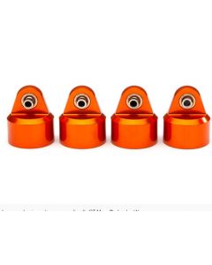 Traxxas 8964T Shock caps, aluminum (orange-anodized), GT-Maxx® shocks (4)