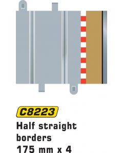 Scalextric C8223 Half Straight Borders 175mm x 4