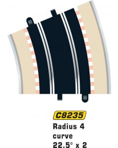 Scalextric C8235 Radius 4 Curve 22.5° x 2
