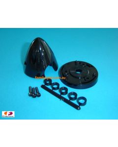 Du-Bro 542 2" Three Blade Spinner Black (QTY/PKG: 1 )