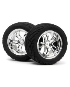Hot Bodies 70482 MINIZILLA MOUNTED TIRE RADIAL TYPE 1/18  pair