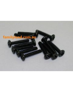 HBX S085 ROUND HEAD SELF TAPPING SCREW M3x15mm (12)