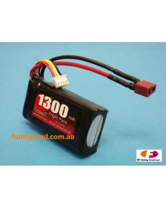 Redback 1300-3s Lipo Batt 11.1V 1300mAh 25C Flight Pack