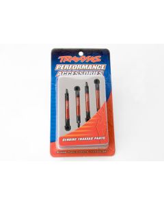 Traxxas 7018X Push rods, aluminum (red-anodized) (4) /Revo 1/16