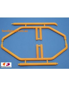 Vision HY00165BY Car Body Roll Cage Orange 1/10