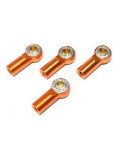 Absima 2330031 Alu Ball End Included Ball Stud (4) orange 1:10, Threaded 3mm