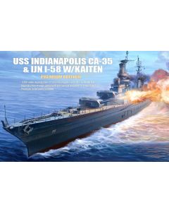 Academy 14113 USS Indianapolis (CA-35) & IJN 1-58 W/KAITEN Premium Edition 1/350