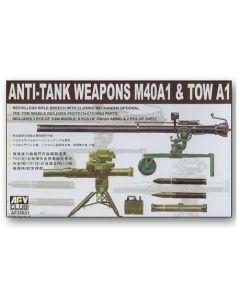 AFV Club 35021 Anti Tank Weapons M40A1 & TOW A1 Plastic Model Kit 1/35