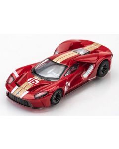 AFX 22067 Ford GT Heritage #16 Red with Gold Stripes HO Slot Cars