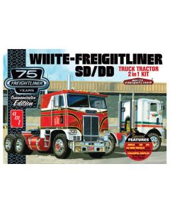 AMT 1046 White Freightliner SD/DD Truck Tractor 2 in 1 Kit (75th Anniversary) 1/25