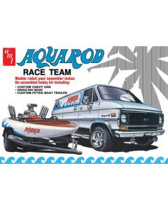 AMT 1338 Aquarod Race Team 1975 Chevy Van, Race Boat & Trailer 1/25