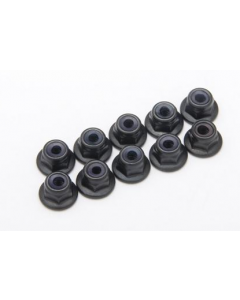 Anza 0004 Lock Nut M3 Flanged/Black (10pcs)