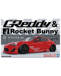 Aoshima 061862 ZN6 Toyota 86 '12 Greddy & Rocket Bunny Enkei Ver. (Toyota) Plastic Model Kit 1/24