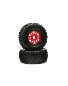 Arrma ARA550065  dBoots Fortress Tyre, Glued Red 1/7, 17mm Hex ,2 Pieces, Mojave