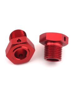 Arrma 311035 Alum Red 17mm Wheel Hex, 2pcs, Mojave EXB