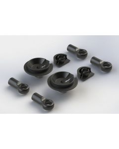 Arrma 330338 SHOCK ROD END SET (Nero)