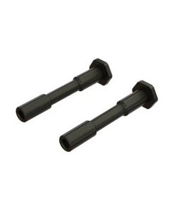 Arrma 340186 6x42mm Black Steel Steering Post, 2pcs