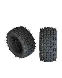 Arrma 550050 dBoots Backflip LP 4S Tyre Set, 17mm Hex, Glued, Black, 2pcs 1/10