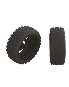 Arrma 550057 2HO Tire Set Glued Black 1/8 Buggy 2pcs