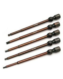 Team Associated 1674 FT 5-pc Metric Hex Bit Set, 1/4 in Drive