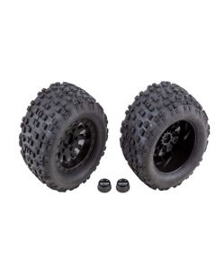 Team Associated 25841 Rival MT10 Tires and Method Wheels, mounted, hex, black 1/10