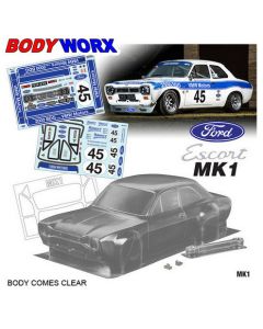 Bodyworx N108 Clear Body Escort MK1 VWM Motors 1/10th 190mm 