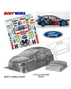 Bodyworx N116 Clear Body Ford Fiesta Rally 1/10th 200mm