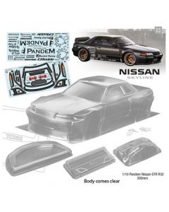 Bodyworx N125 Clear Body R32 GTR PANDEM 1/10th 200mm