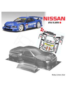 Bodyworx N085 Clear Body R34 GTR Calsonic 1/10th 190mm 