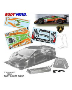 Bodyworx N111 Clear Body Huracan GT3 1/10th 190mm 