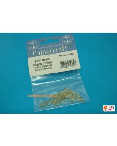 Caldercraft 83542 Brass Rigging Rings - Dia 4mm (3mm Internal)