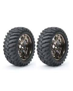 CEN CKR0505 "V-Pattern" Wheels & Tires 23mm (Pre-Glued 1 Pair) 1/7