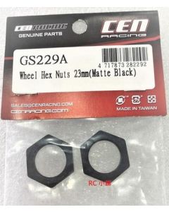 CEN GS229A Wheel Hex Nuts 23mm (Matte Black) 2pcs