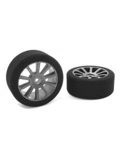 Team Corally 14700-37 Attack foam tires - 1/10 GP touring - 37 shore - 26mm Front - Carbon rims - 2pcs