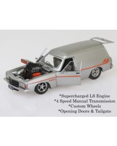 DDA 522 Silver Holden HZ Panelvan w/Supercharged LS Engine Diecast Model 1/24
