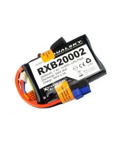 Dualsky 31459 2000mAh 2S 7.4V LiPo Rx Battery with Servo and XT60 Connector - RXB20002