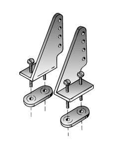 Du-Bro 105 Nylon Control Horns 1 Left & 1 Right (QTY/PKG: 2 )