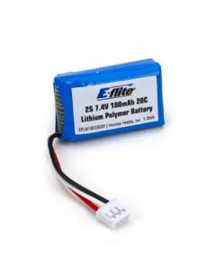 E-Flite 1802s20 180mAh 2S 7.4V 20C LiPo Battery with 2S UMX Connector