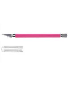 Excel 16021  K18 SOFT GRIP KNIFE NON ROLL WITH SAFETY CAP (PINK)